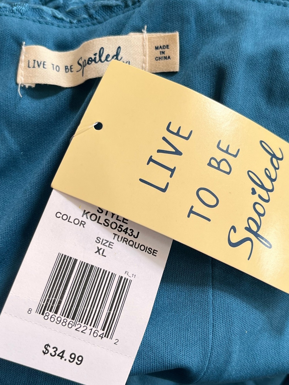 NWT LIVE TO BE SPOILED TURQUOISE FLORAL TEXTURED MINI DRESS | SIZE XL - Picture 9 of 10